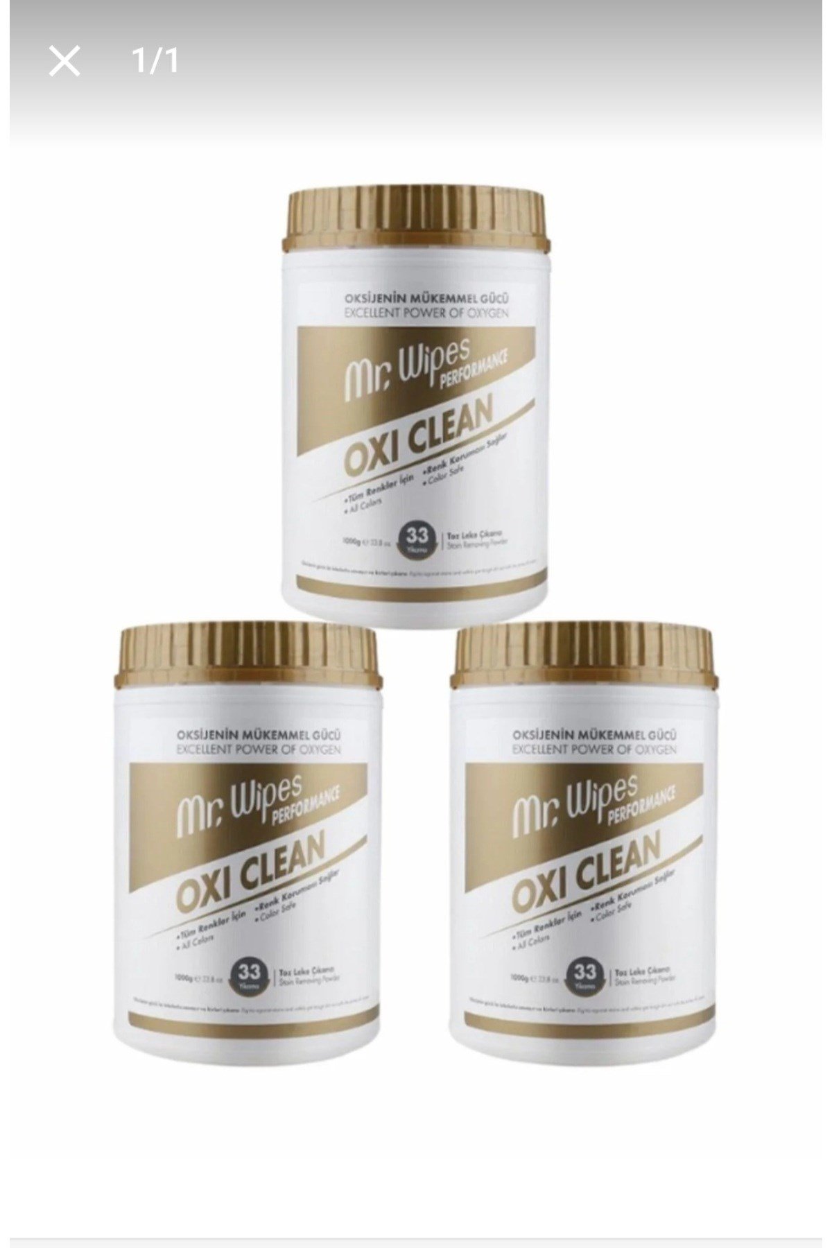 MR. WİPES Oxi Clean Leke Çıkarıcı 3 × 1000 gr ||3lü AVANTAJLI SET||