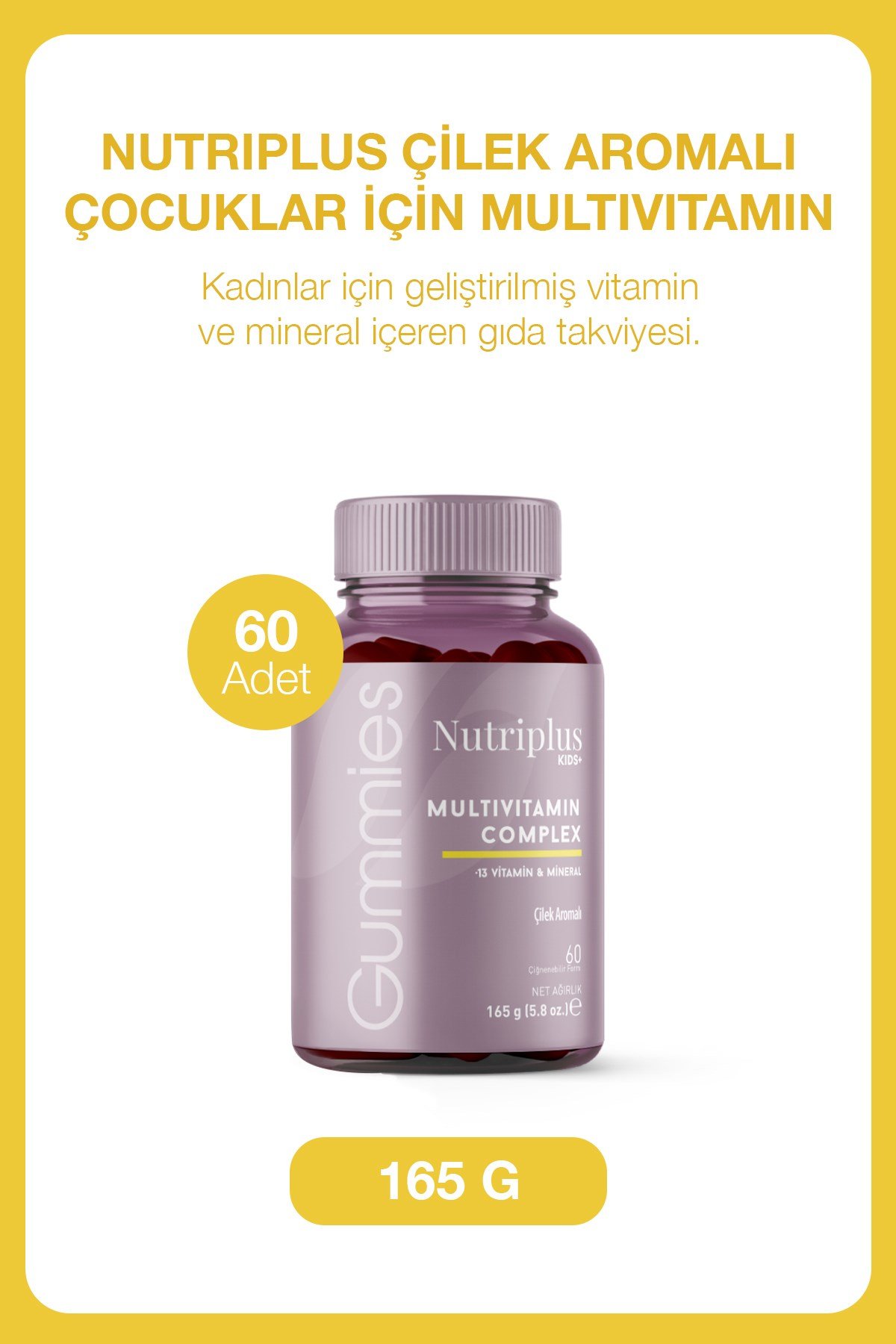Nutriplus Çilek Aromalı Çocuklar Için Multivitamin 60 Adet