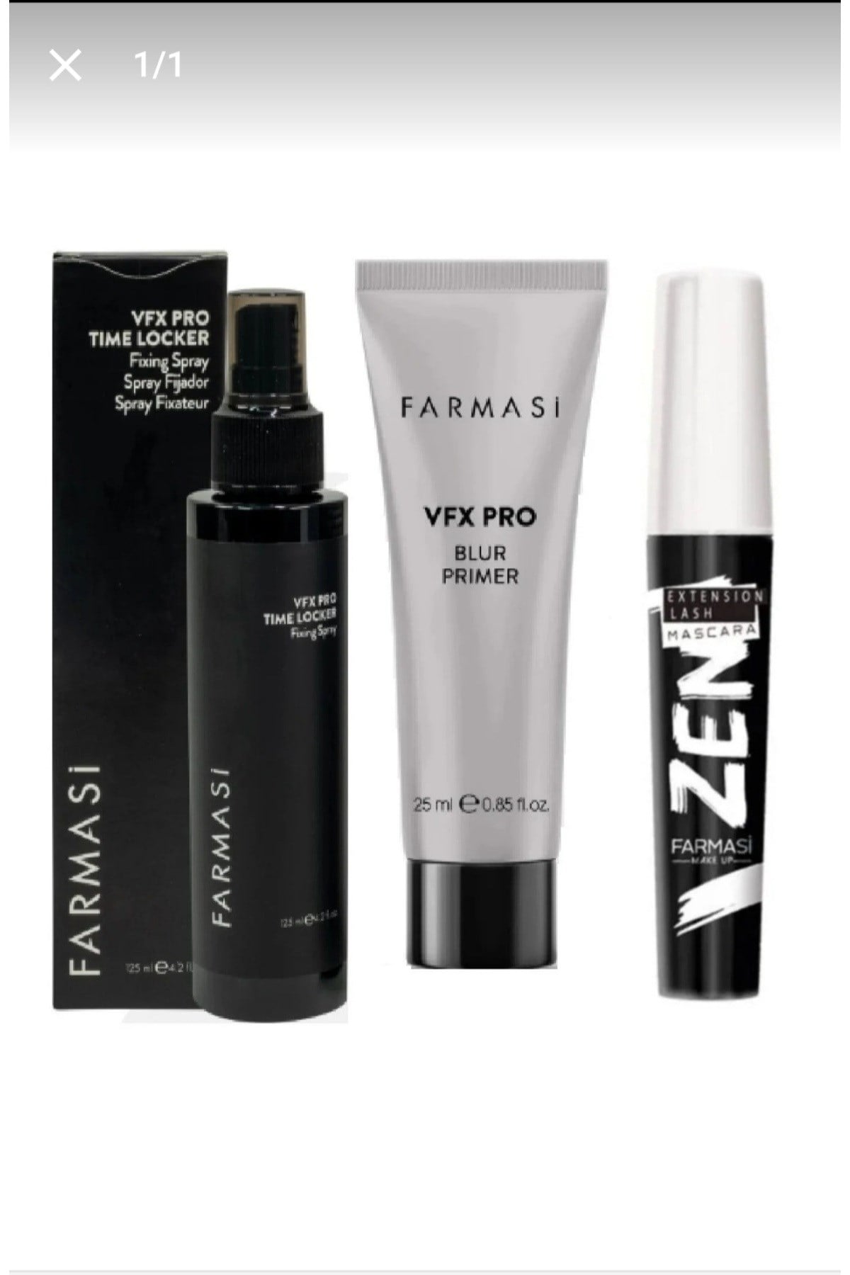 Zen Maskara 8 ml + Makyaj Sabitleyici 115 ml + Vfx Pro Makyaj Bazı 25 ml