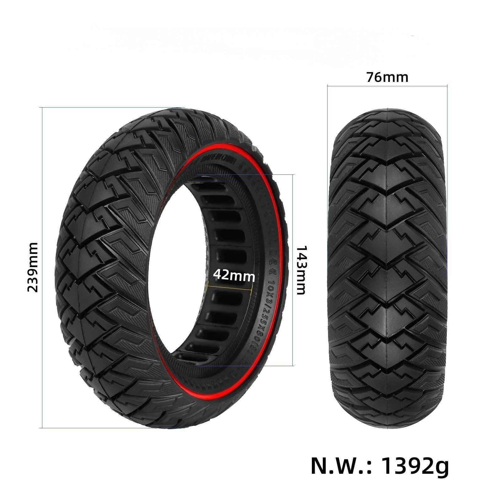 10x3 255x80 (80/65-6) Kırmızı Şeritli İçten Petekli Dolgu Lastik