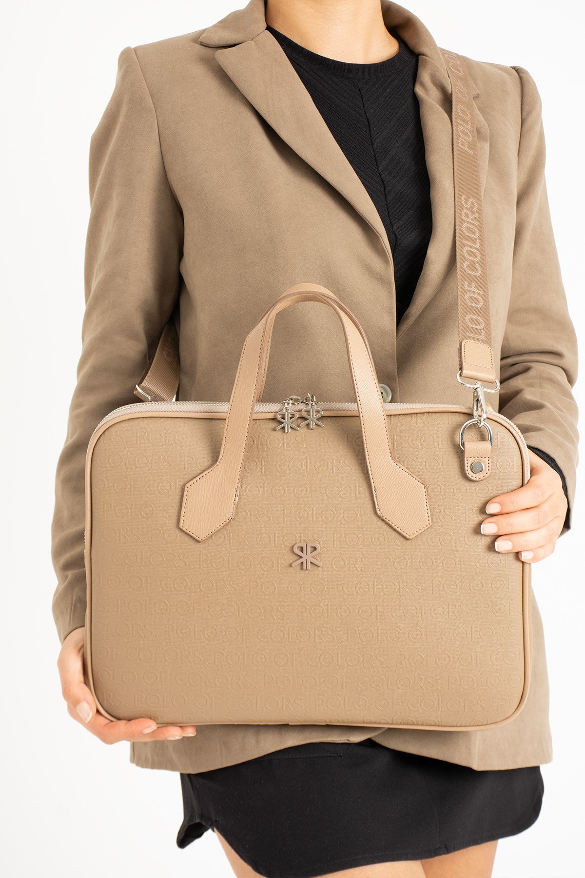 Joyce KumGofraj Baskı Unisex Netbok Ve Evrak Çantsı 28x37 Ebatında