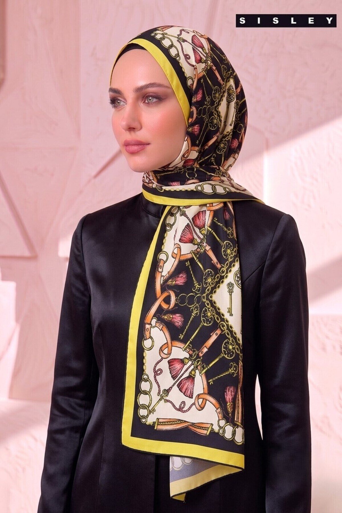 Sisley Esila Desenli Şal S-S-2011 Sarı