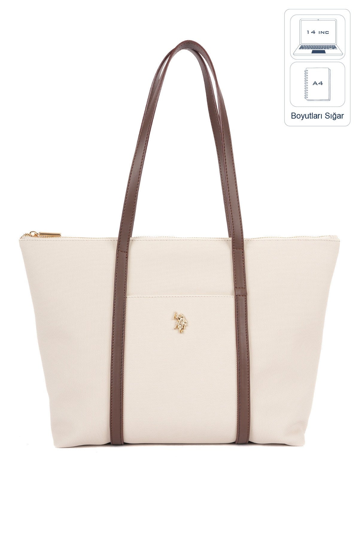 U.S. Polo Assn. Kadın Omuz Çantası Us26665 Taş-Kahve