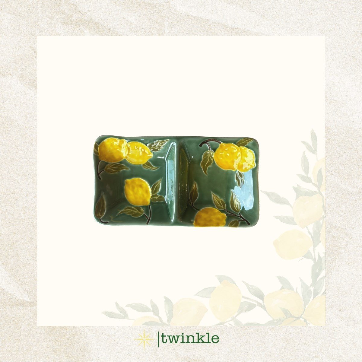 Amalfi Garden İtalya Serisi 2 Bölmeli Dikdörtgen Tabak 27.5 × 14.8 × 3.8 CM TW-AML-5008