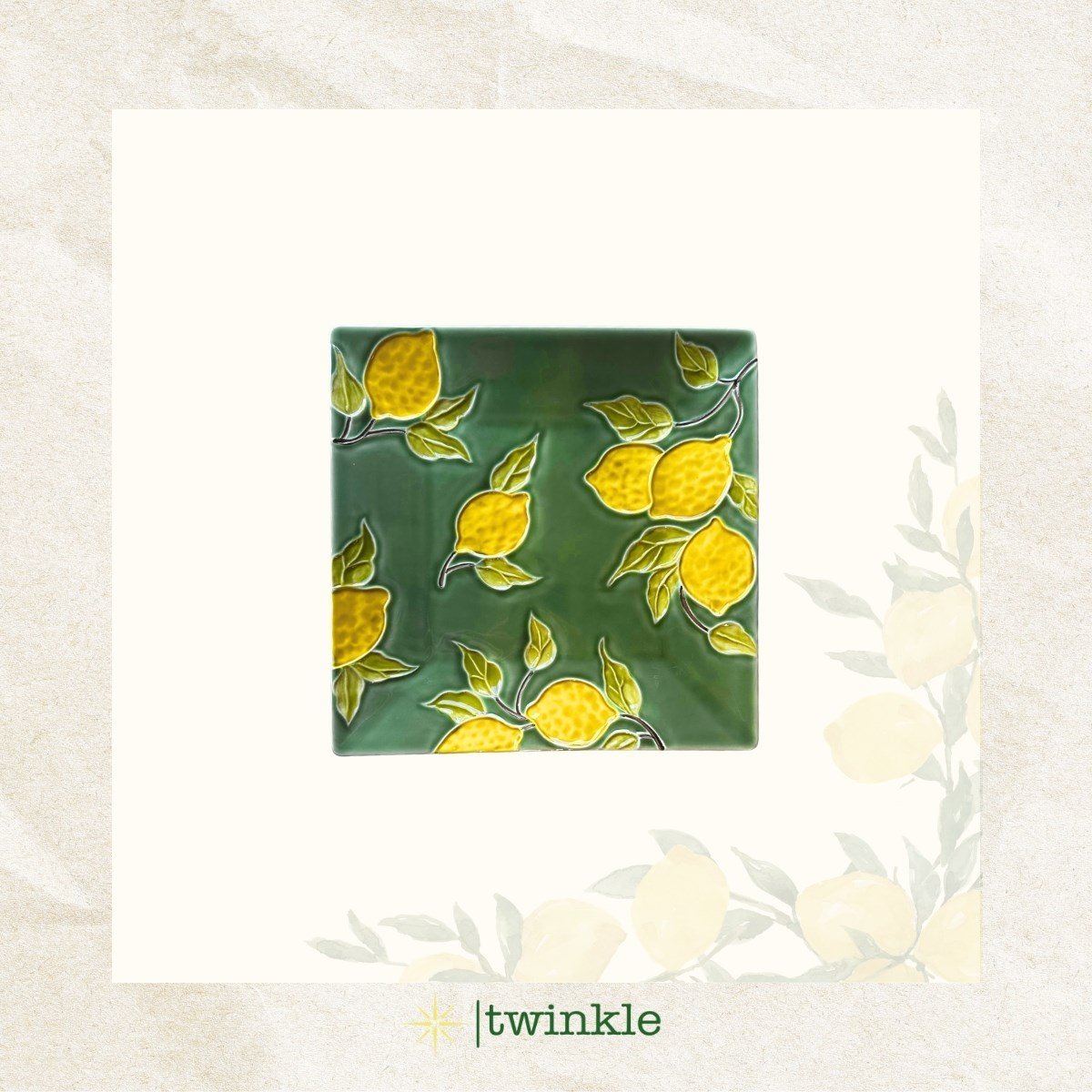 Amalfi Garden İtalya Serisi Kare Tabak 28.2 × 28.2 × 2.3 CM TW-AML-5001