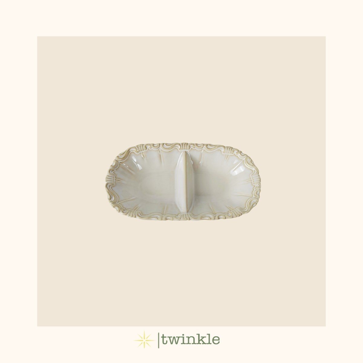 TWİNKLE ANTIQUE ATIŞTIRMALIK TABAĞI 24 × 13 × 4 CM TW-ANT-SN-14009
