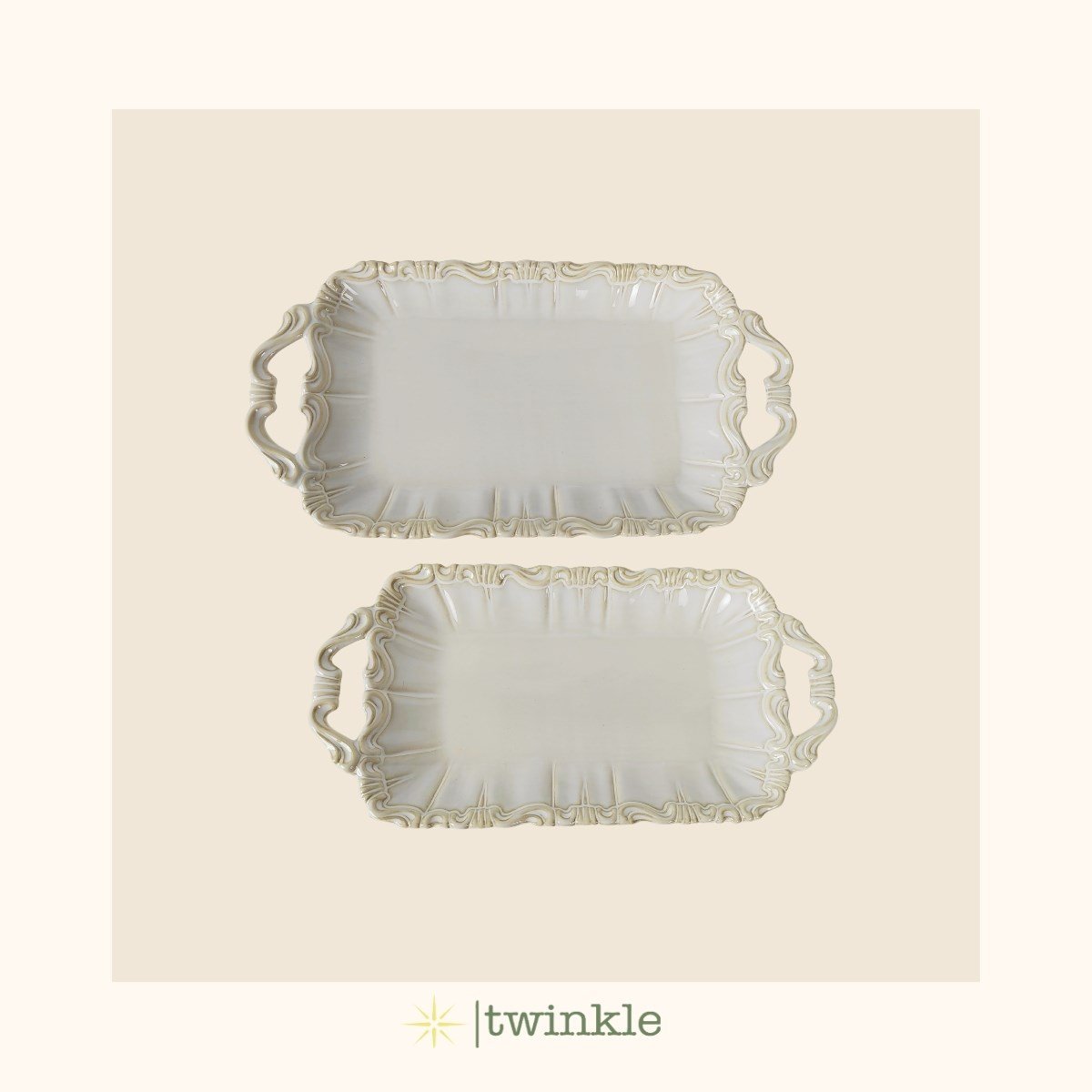 TWİNKLE ANTIQUE SAPLI KAYIK 2'Lİ 30,5 × 16 × 3,2 CM TW-ANT-KY-14008