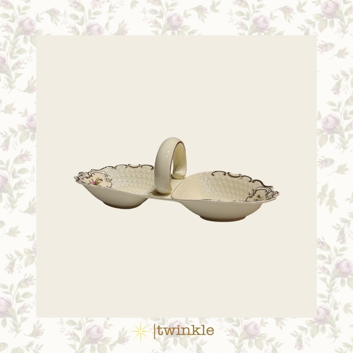 TWİNKLE DİANA 2 BÖLMELİ ÇEREZLİK ALTIN 28,3 CM TW-Dİ-ÇR-15006 