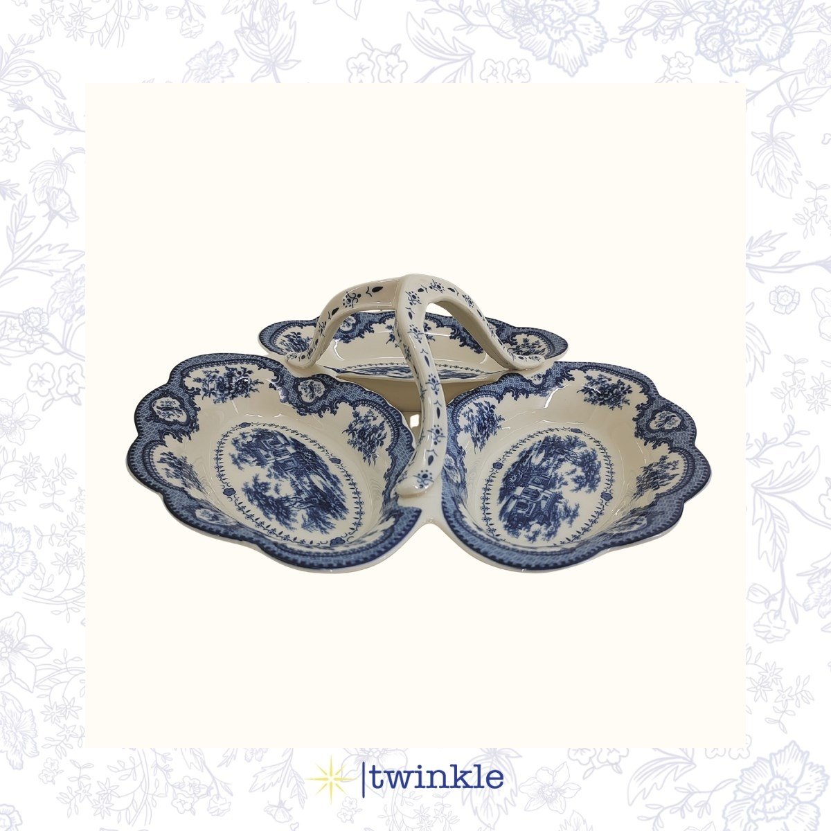 TWİNKLE ELİZABETH 3 LÜ SUNUM ÇEREZLİK MAVİ 30,5 CM TW-EL-ÇR-15027