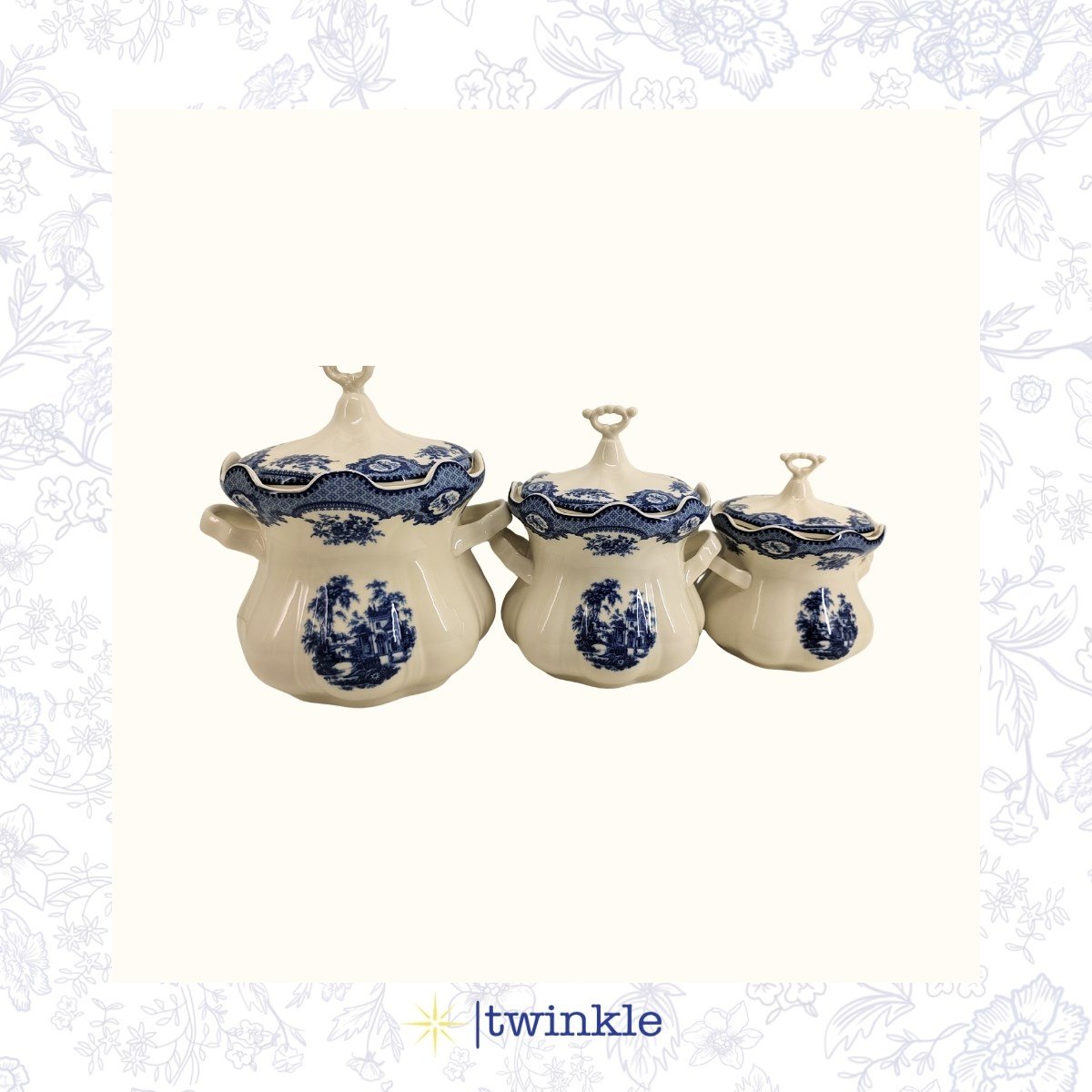 TWİNKLE ELİZABETH BAHARAT SET 3 LÜ MAVİ 19 CM – 16,5 CM – 13 CM TW-EL-BH-15026