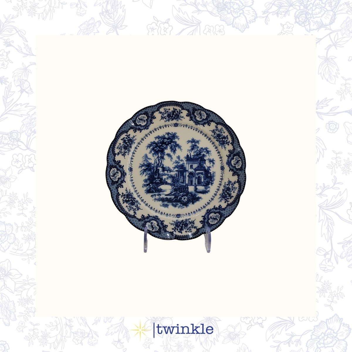 TWİNKLE ELİZABETH DÜZ PASTA TABAK 6'LI MAVİ 23 CM TW-EL-PS-15013
