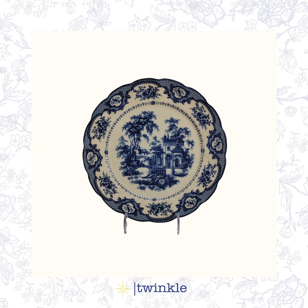 TWİNKLE ELİZABETH DÜZ SERVİS TABAK 6'LI MAVİ 27 CM TW-EL-SR-15014