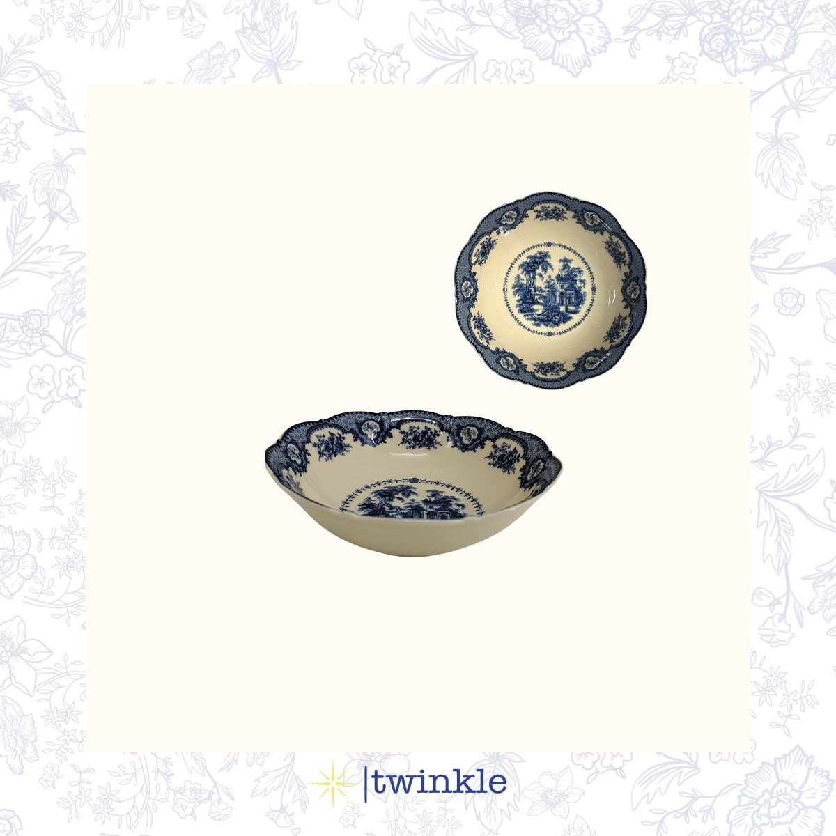 TWİNKLE ELİZABETH KASE  6'LI MAVİ 15 CM W-EL-KS-15016