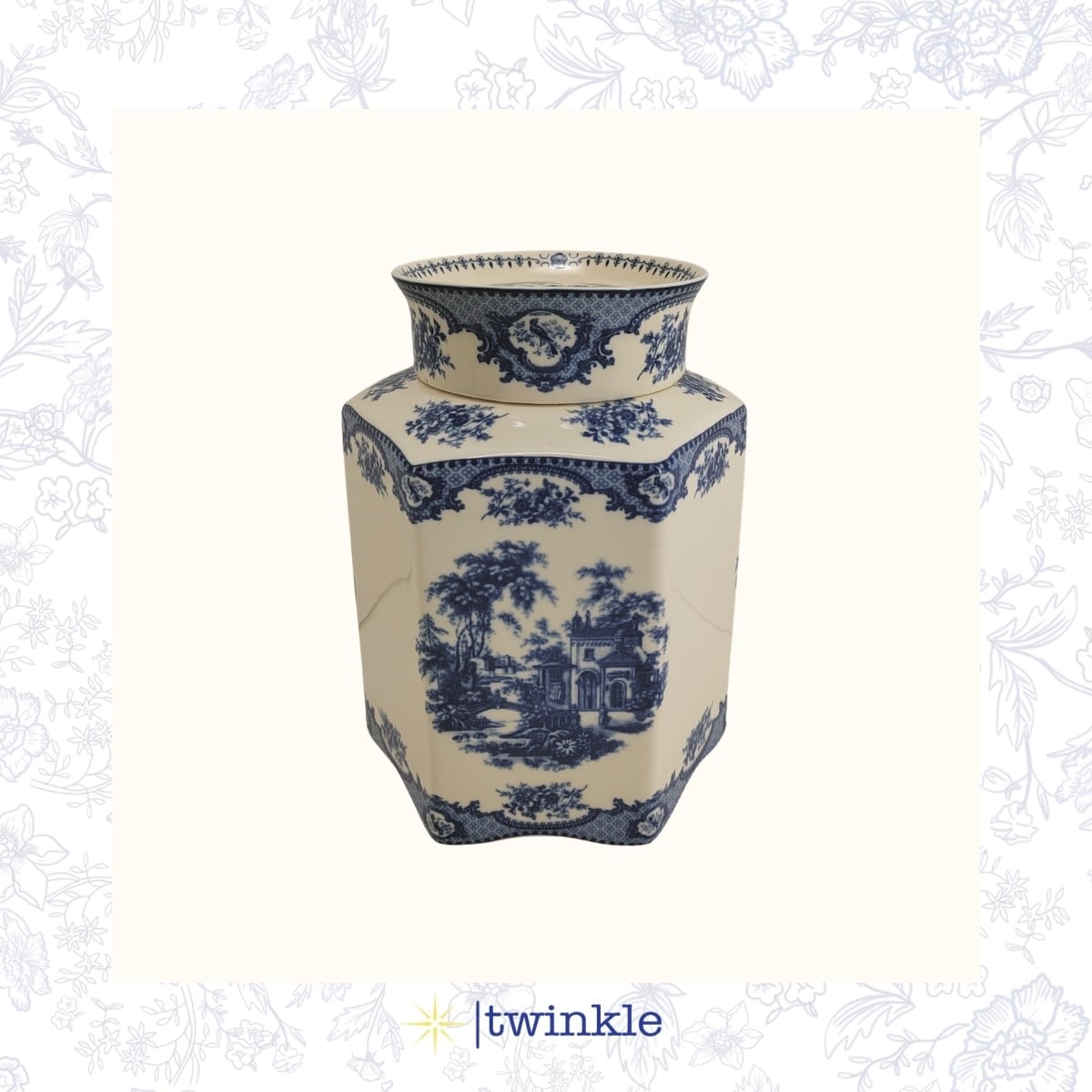 TWİNKLE ELİZABETH VAZO MAVİ 18 CM TW-EL-VZ-15022