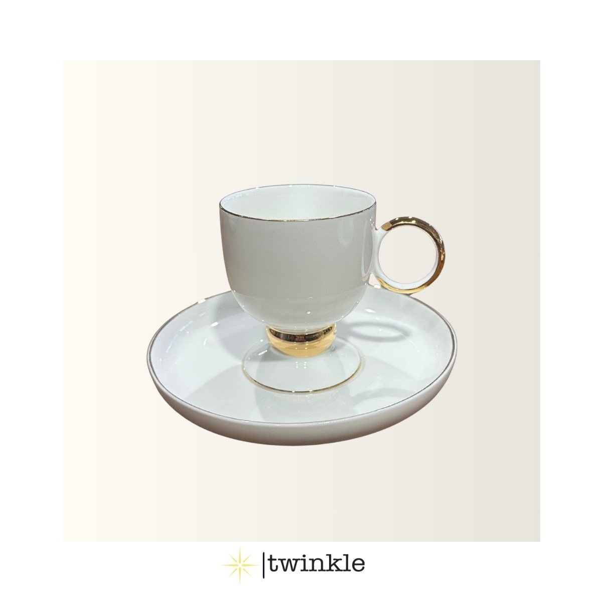 TWİNKLE LUXURY GOLD KAHVE FİNCAN SETİ 6 KİŞİLİK 12 PRÇ. TW-12007