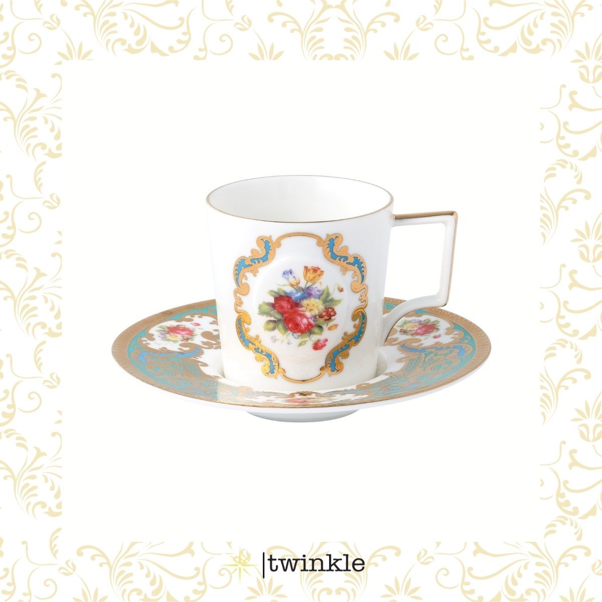 TWİNKLE LUXURY GOLD KAHVE FİNCAN SETİ 6 KİŞİLİK 12 PRÇ. TW-12005