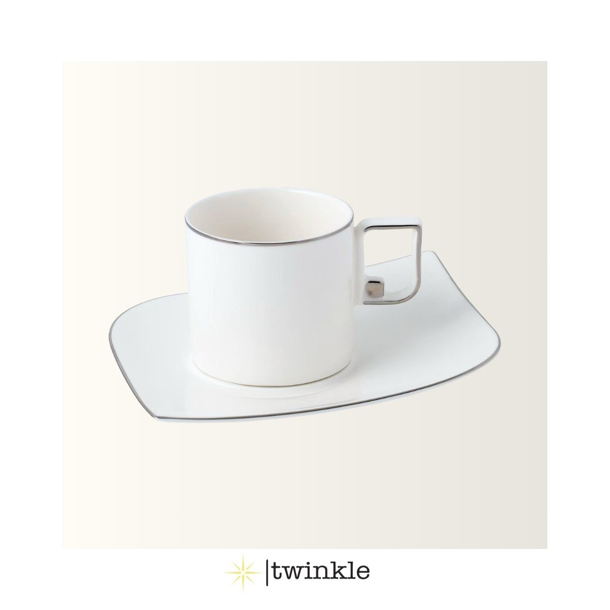 TWİNKLE LUXURY LİNE KAHVE FİNCAN SETİ PLATİN 6 KİŞİLİK 12 PRÇ. 1EV01202408PLT01