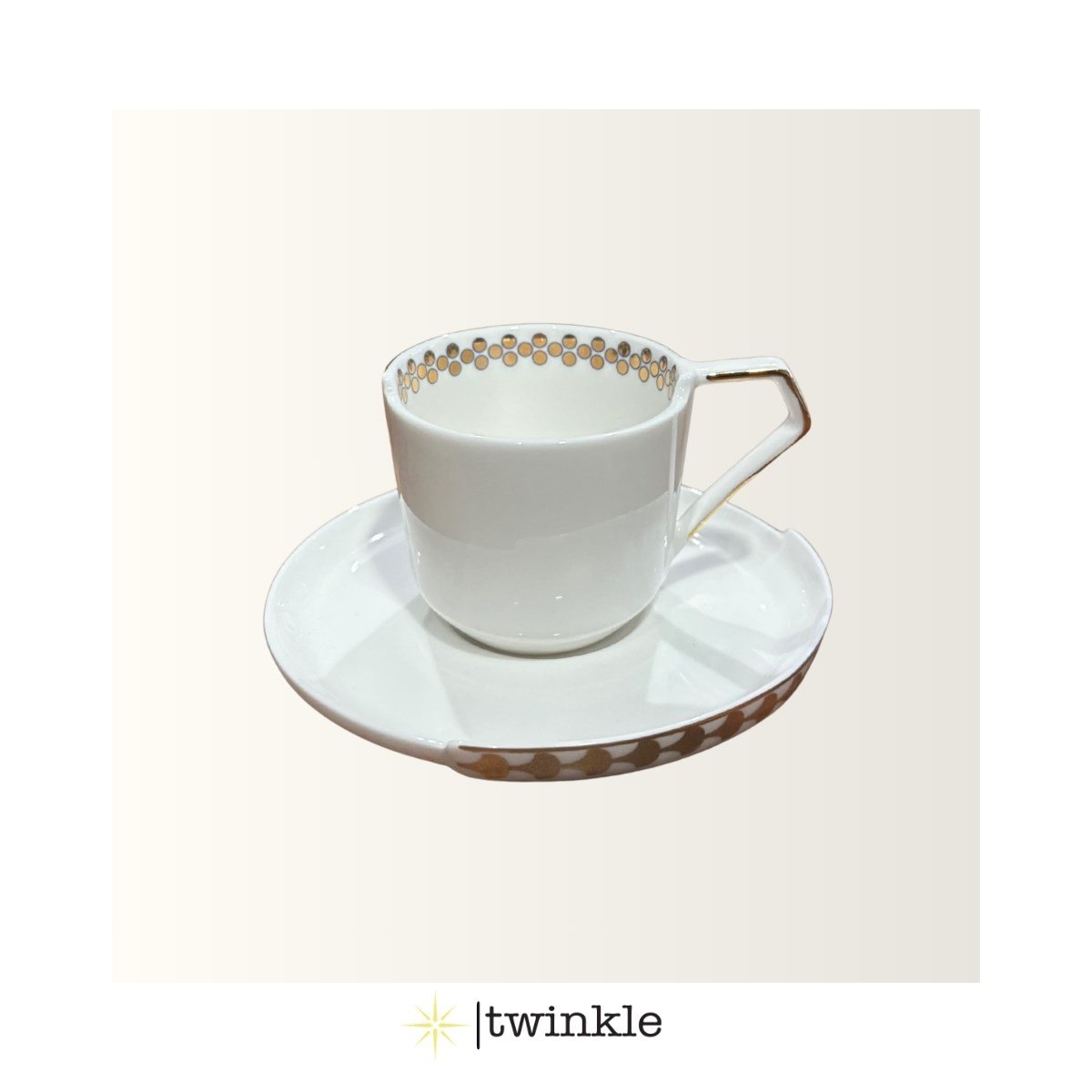 TWİNKLE LUXURY LİNE KAHVE FİNCAN SETİ GOLD 6 KİŞİLİK 12 PRÇ. 1EV01202407GLD02