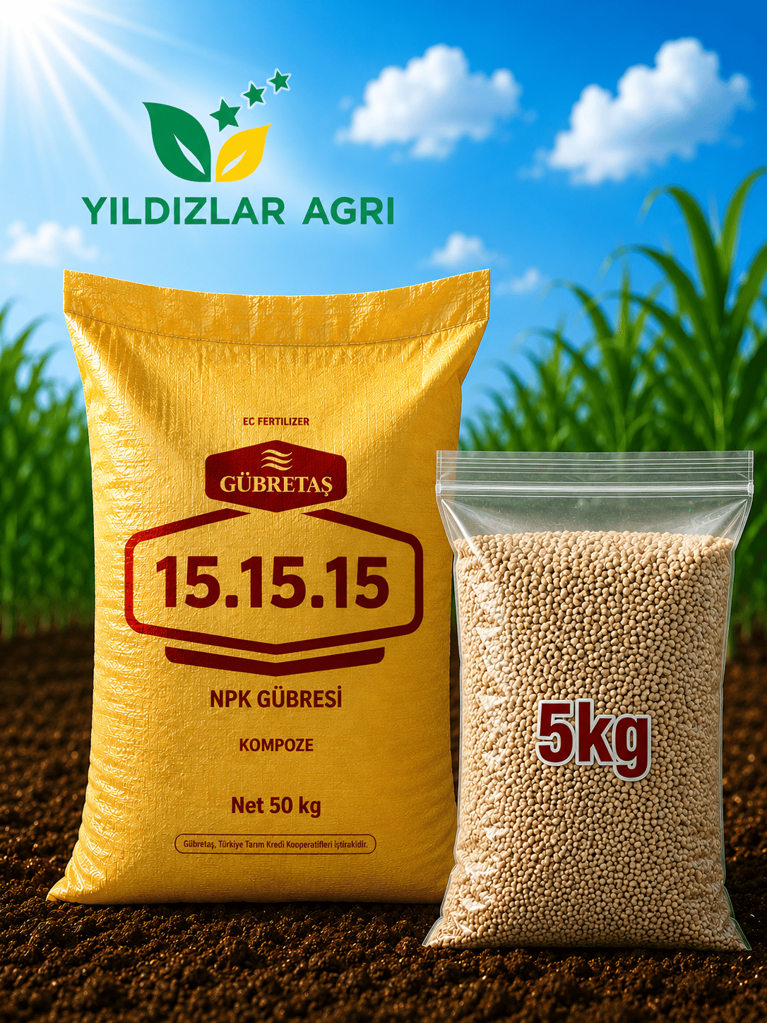 15.15.15 Kompoze Gübre 5 Kg (Bölünmüş Ambalaj)