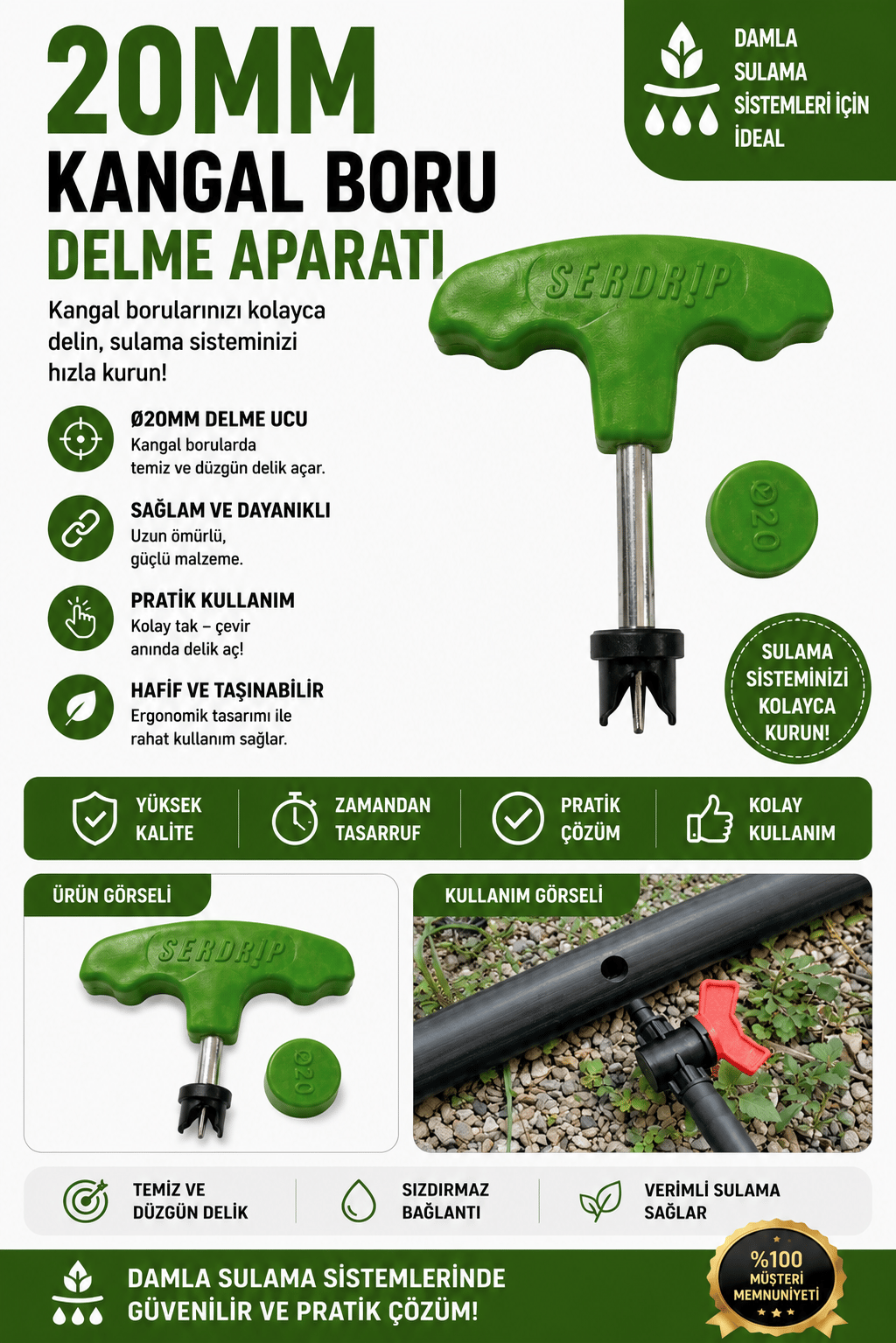 20mm Kangal Boru Delme Aparatı