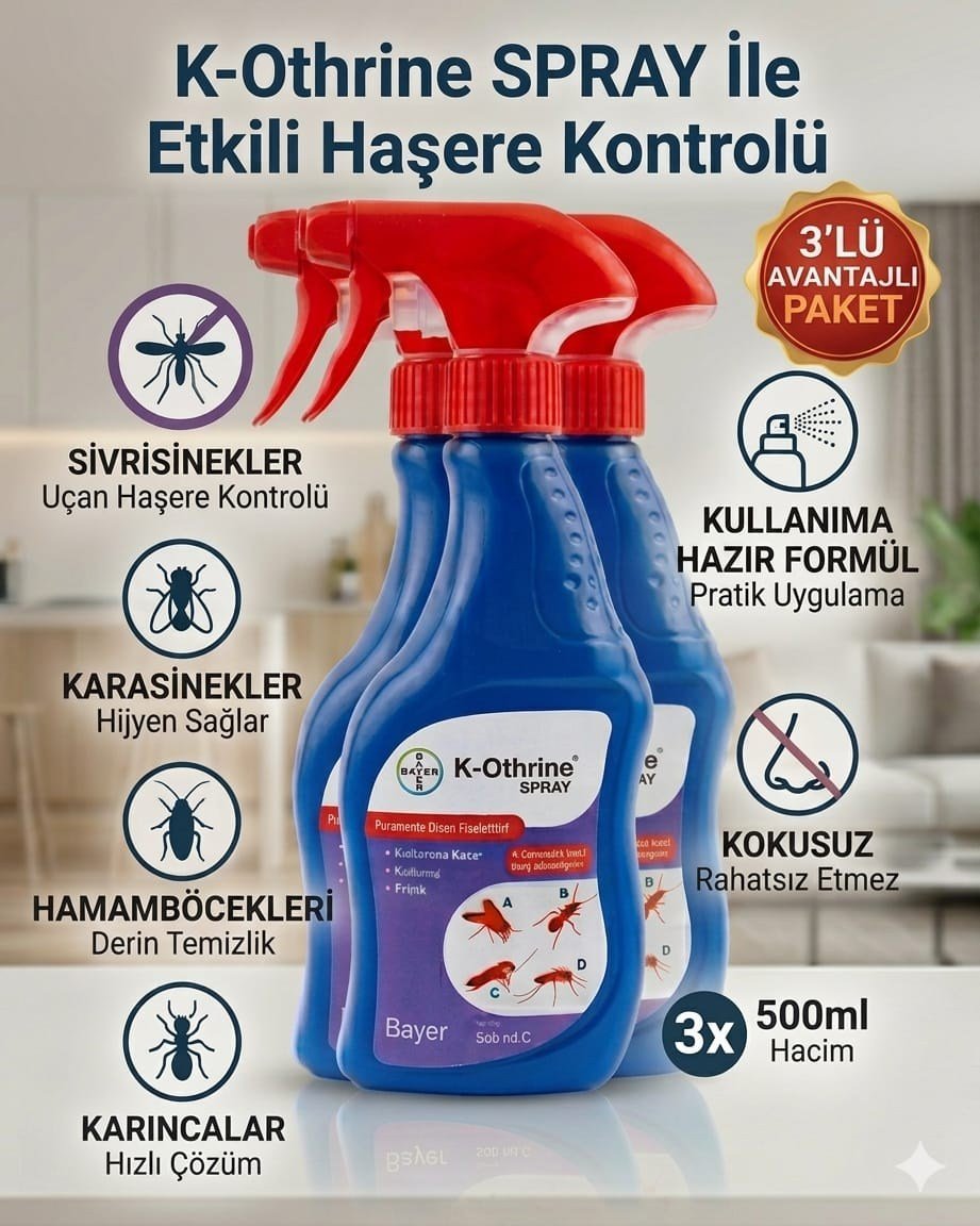 Bayer K-Othrine 3 Adet Hazır Sprey 500ml