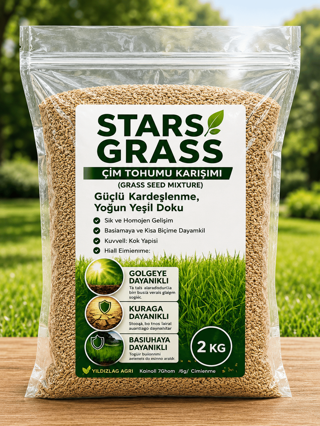 STAR GRASS 6'lı Karışım Çim Tohumu 2 Kg 