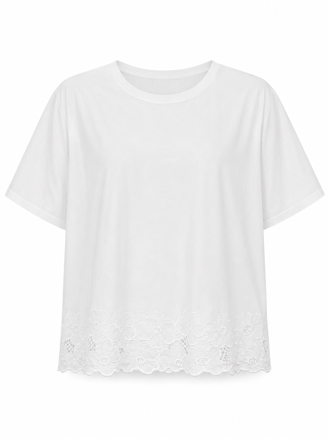 ÇİÇEK APLİKELİ T-SHIRT