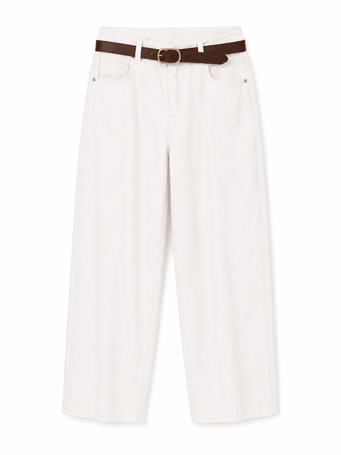 KADIN KEMERLİ DENİM PANTOLON