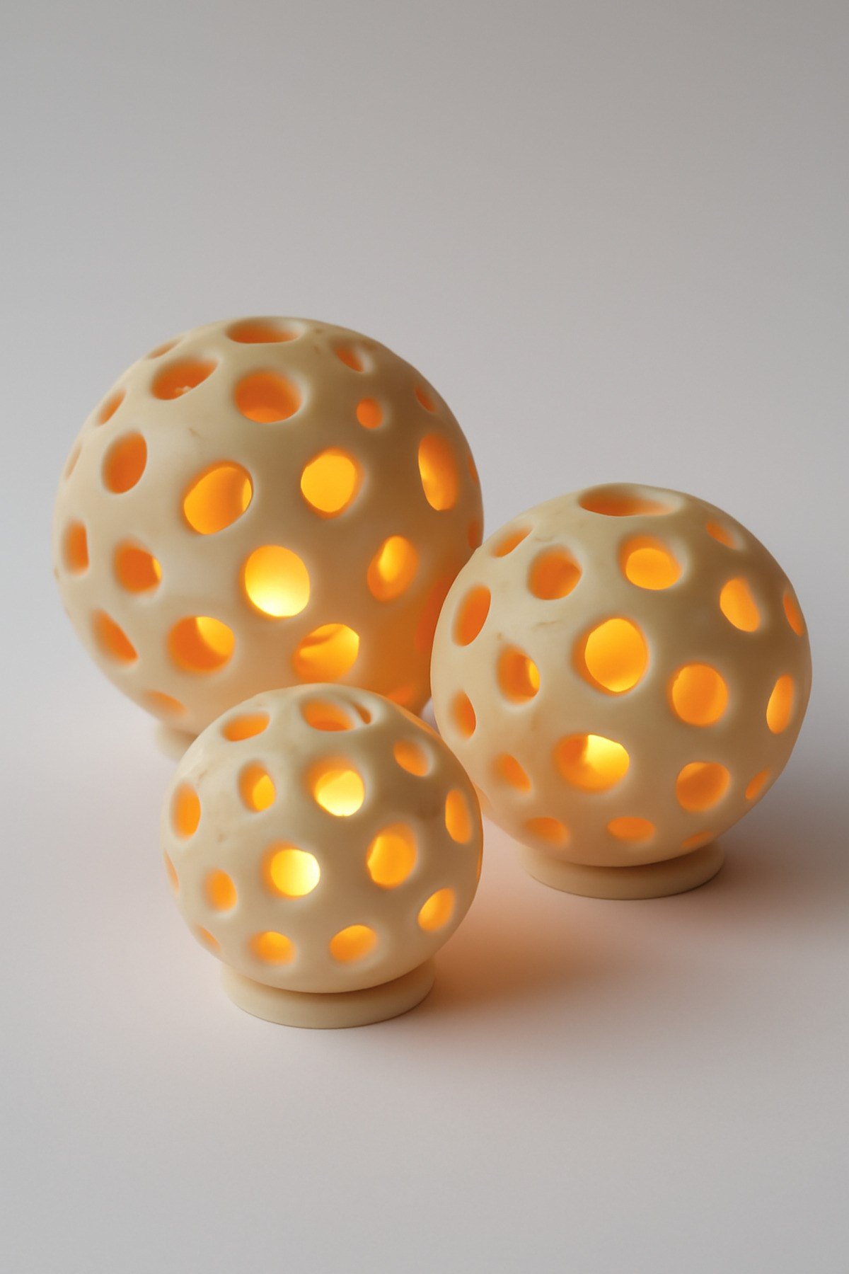 3 Adet Dekoratif Aydınlatma Mumluk Kabarcık Set Mumluk Plastiktir. Tea Light Mum Dahildir.