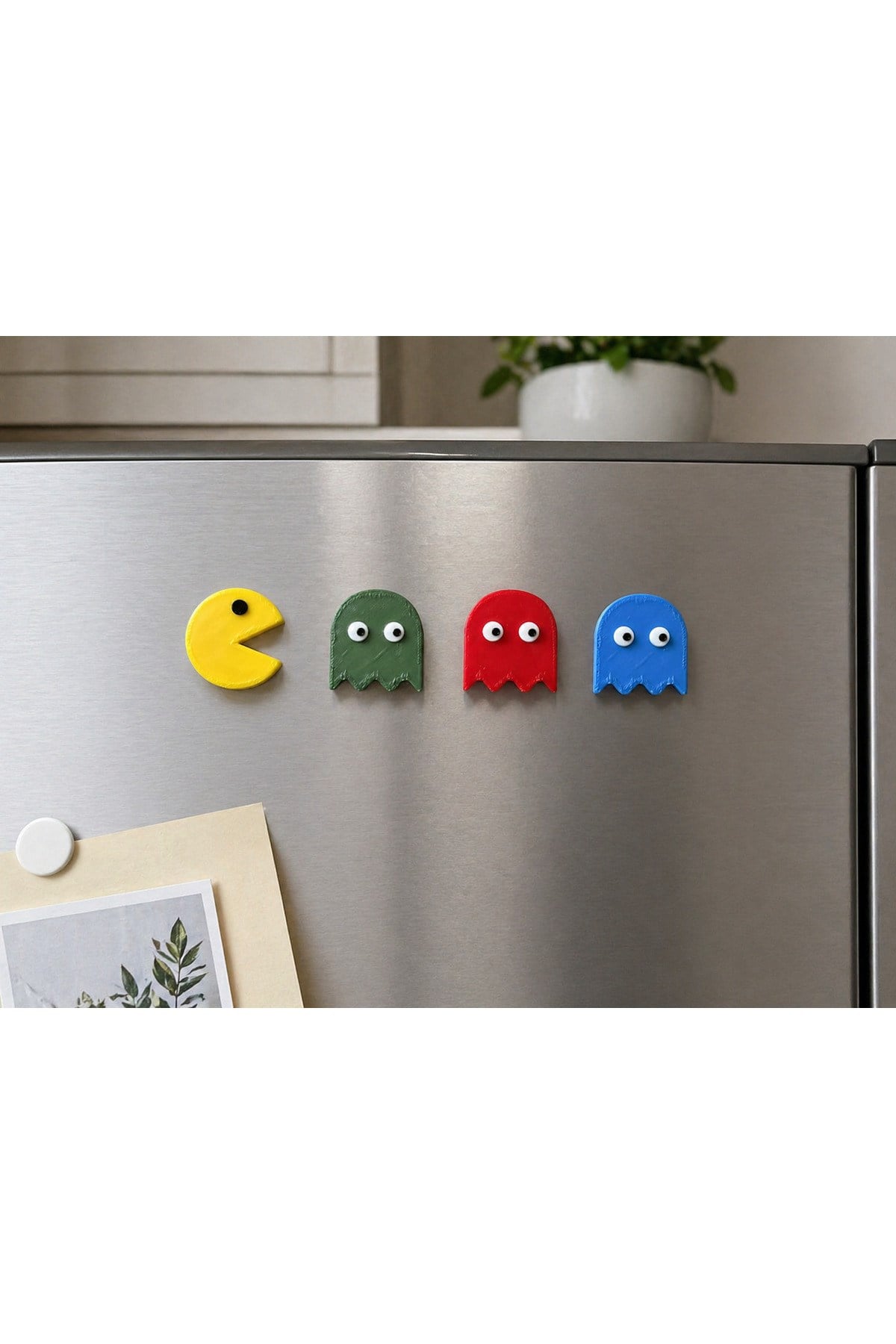4'lü Pacman Buzdolabı Magneti-Pacman Buzdolabı Magnet