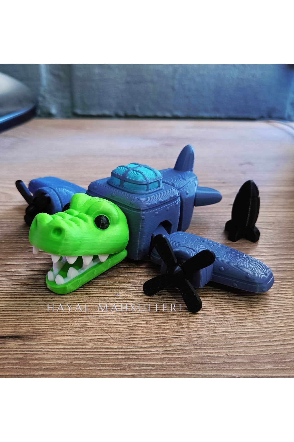 Bombardino Crocodilo Figür Brainrot Figür
