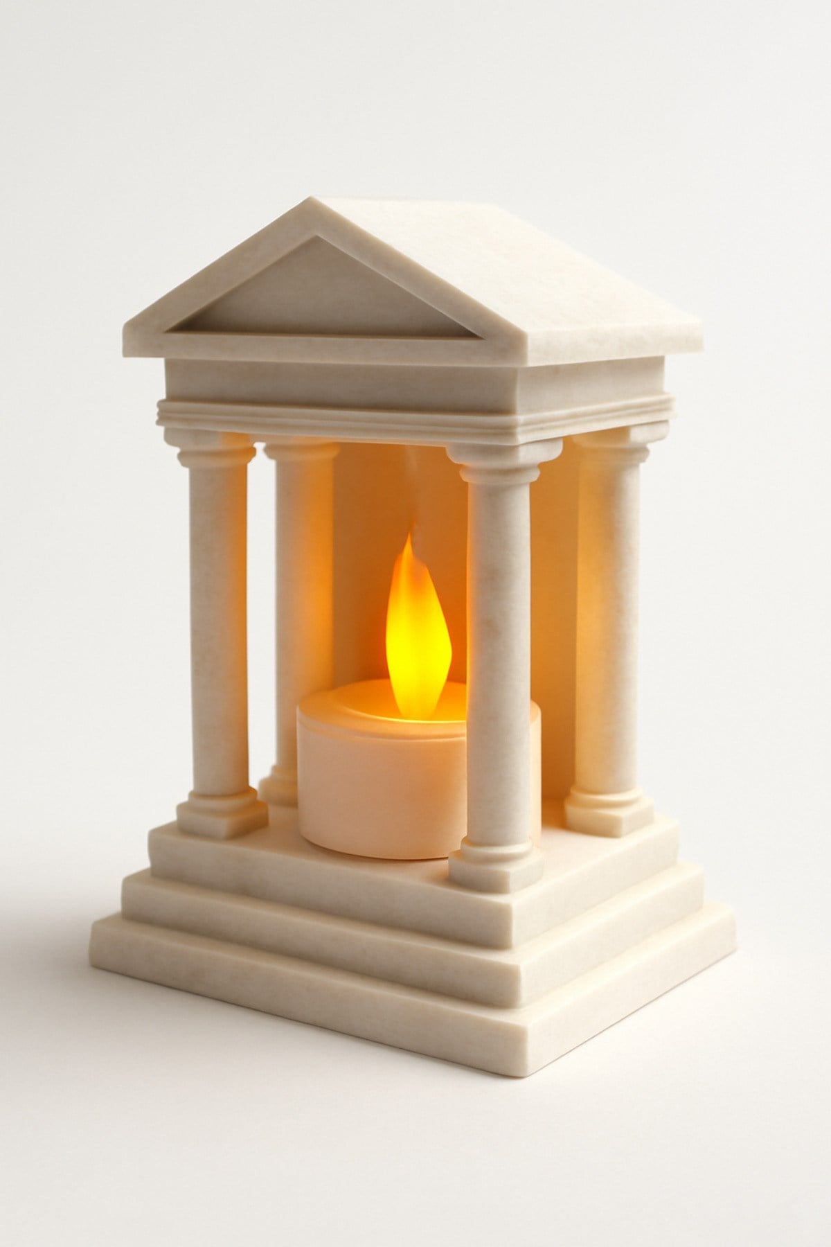 Dekoratif Aydınlatma Mumluk Antik Tapınak Lamba Plastiktir. Tea Light Mum Dahildir.