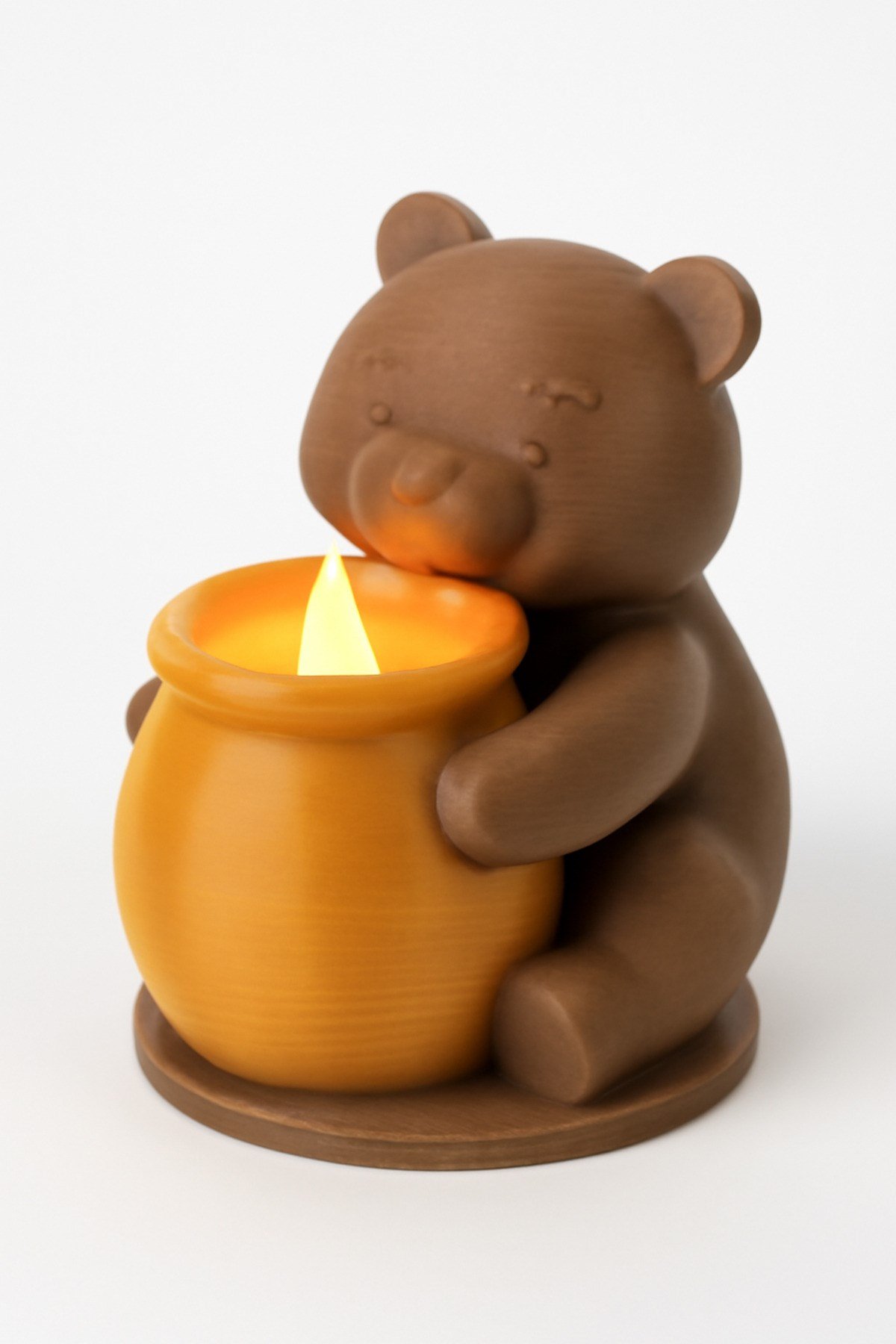 Dekoratif Aydınlatma Mumluk Ayı Bal Mumluk Plastiktir. Tea Light Mum Dahildir.