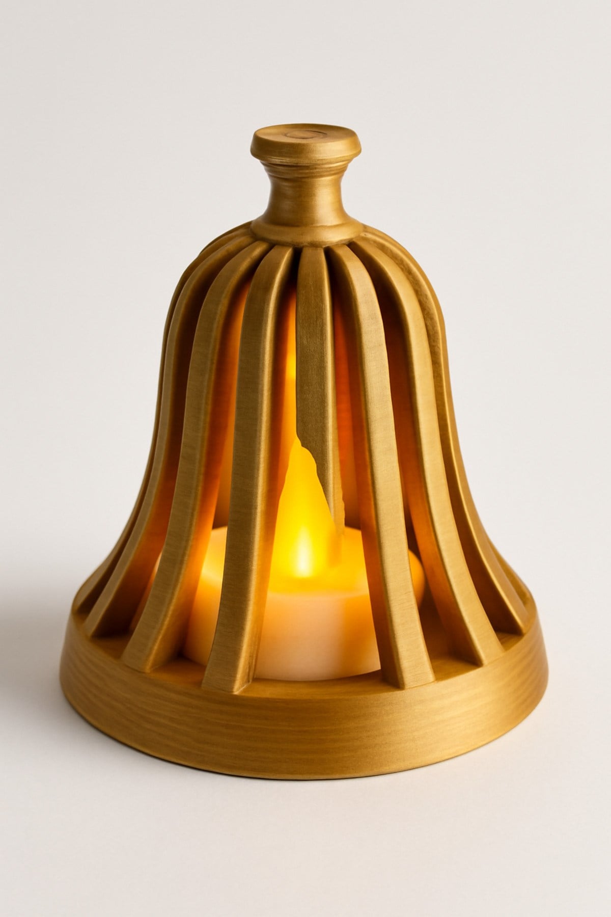 Dekoratif Aydınlatma Mumluk Çan Cıtalı Mumluk Plastiktir. Tea Light Mum Dahildir.