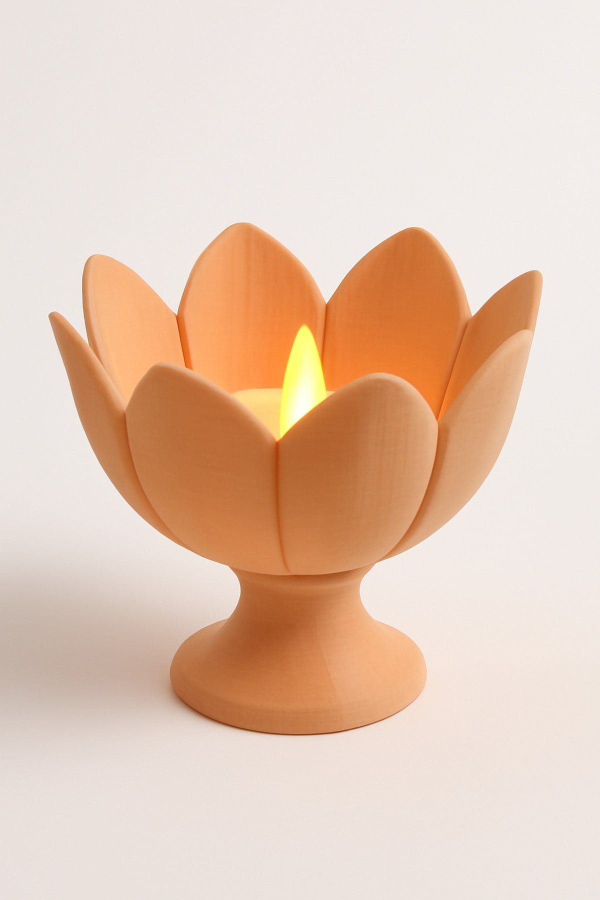 Dekoratif Aydınlatma Mumluk Çiçek Kase Mumluk Plastiktir. Tea Light Mum Dahildir.