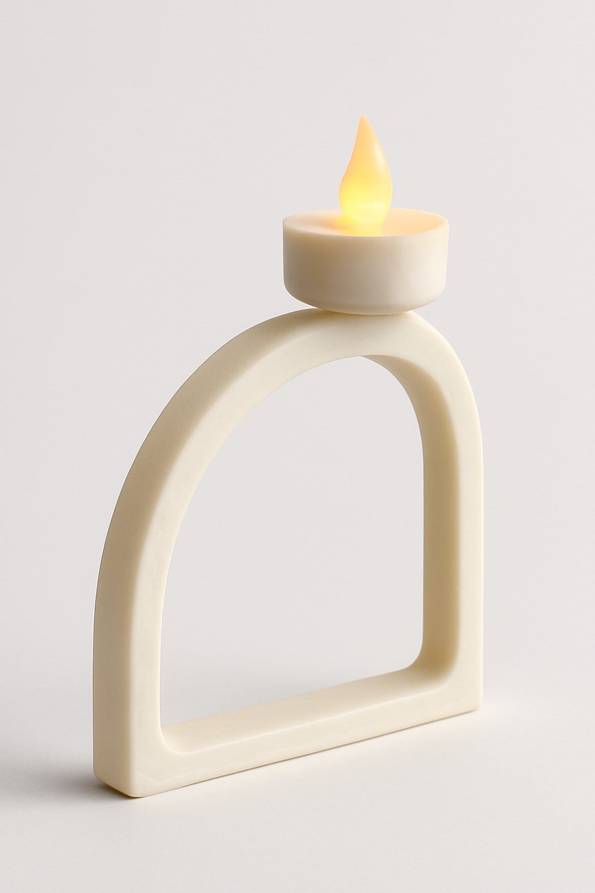 Dekoratif Aydınlatma Mumluk Çizgi Yay Mumluk Plastiktir. Tea Light Mum Dahildir.