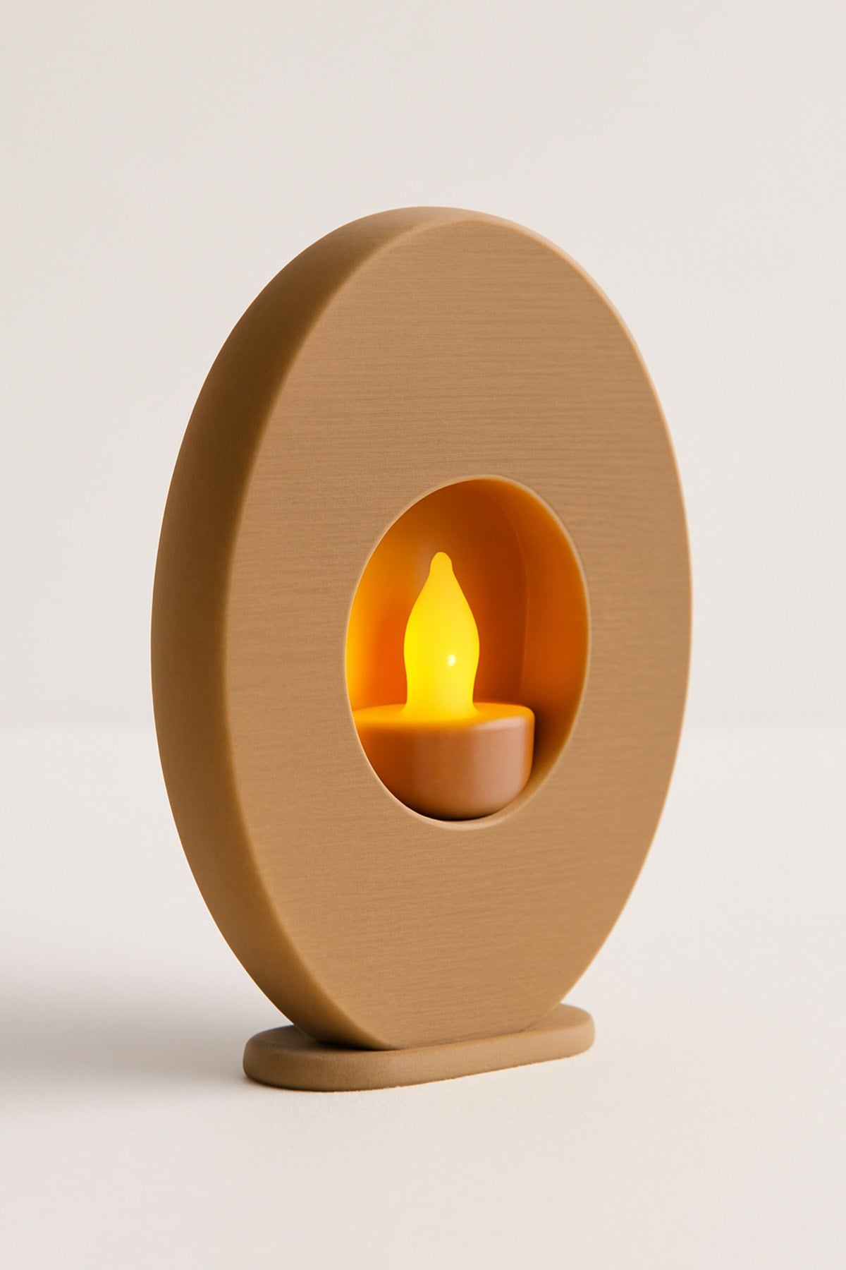 Dekoratif Aydınlatma Mumluk Düz Dilim Mumluk Plastiktir. Tea Light Mum Dahildir.
