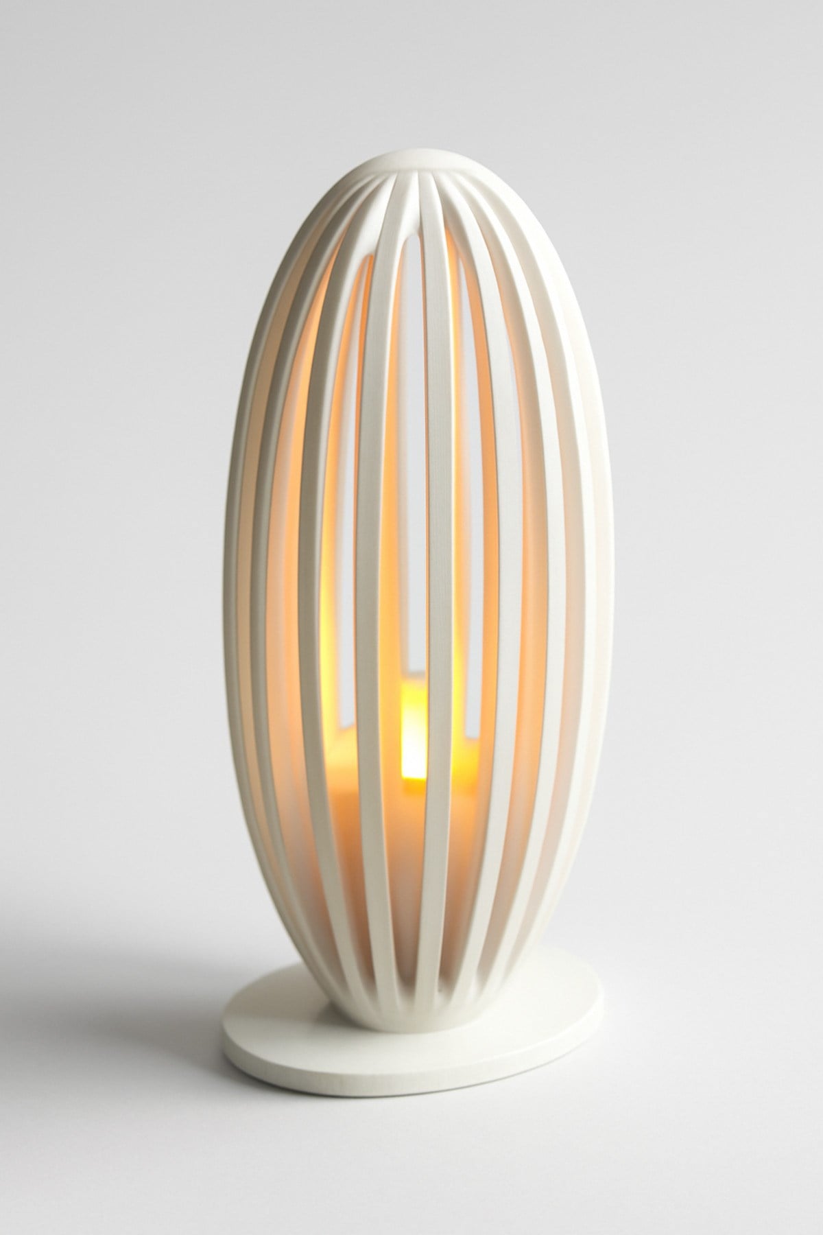 Dekoratif Aydınlatma Mumluk Elips Kafes Mumluk Plastiktir. Tea Light Mum Dahildir.