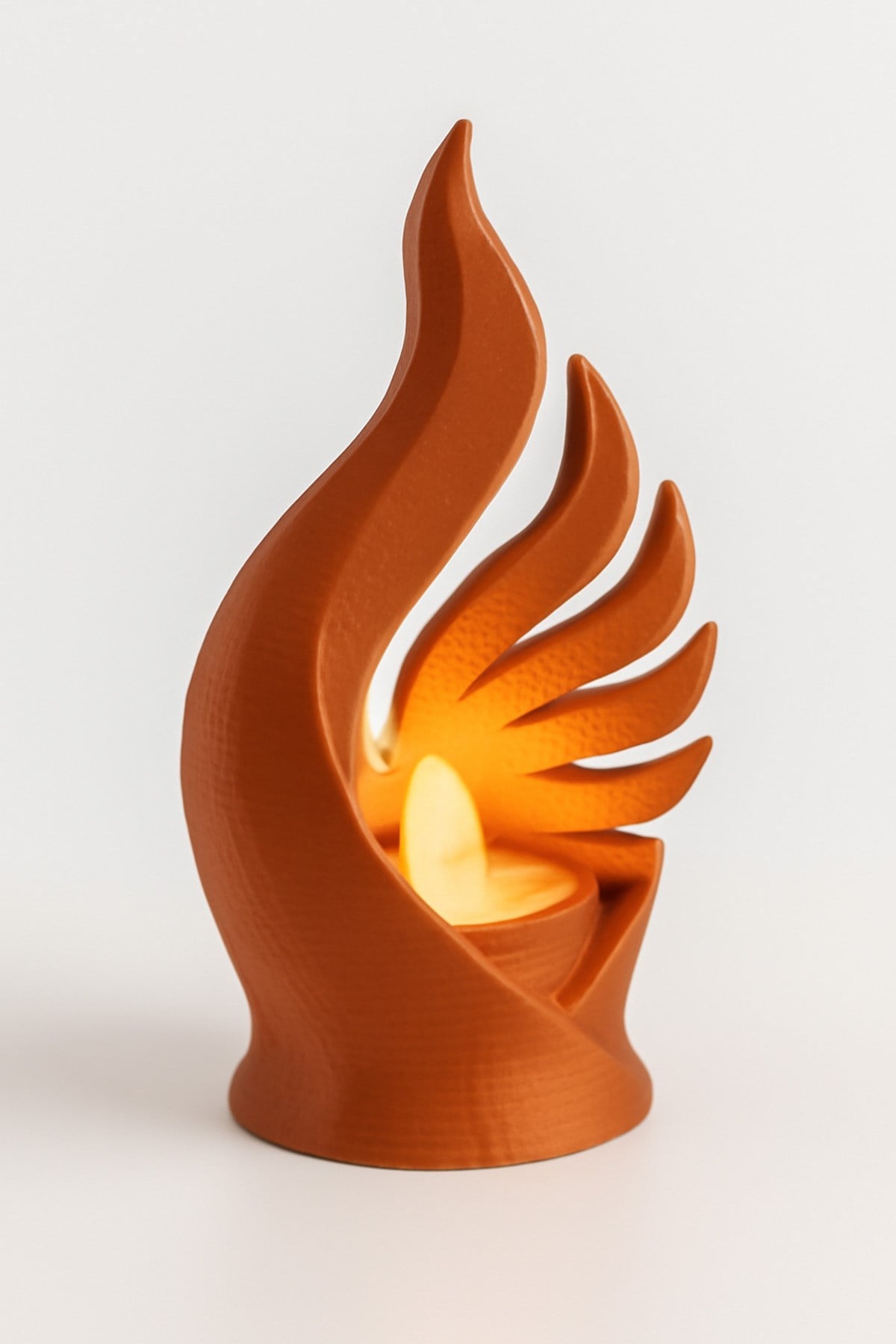 Dekoratif Aydınlatma Mumluk Feniks Alev Mumluk Plastiktir. Tea Light Mum Dahildir.