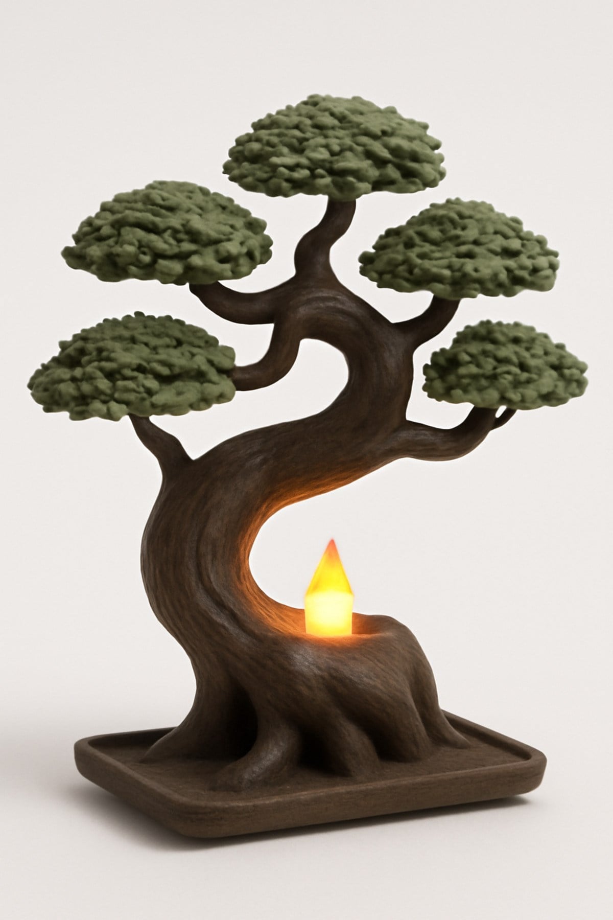 Dekoratif Aydınlatma Mumluk Fidan Mumluk Plastiktir. Tea Light Mum Dahildir.