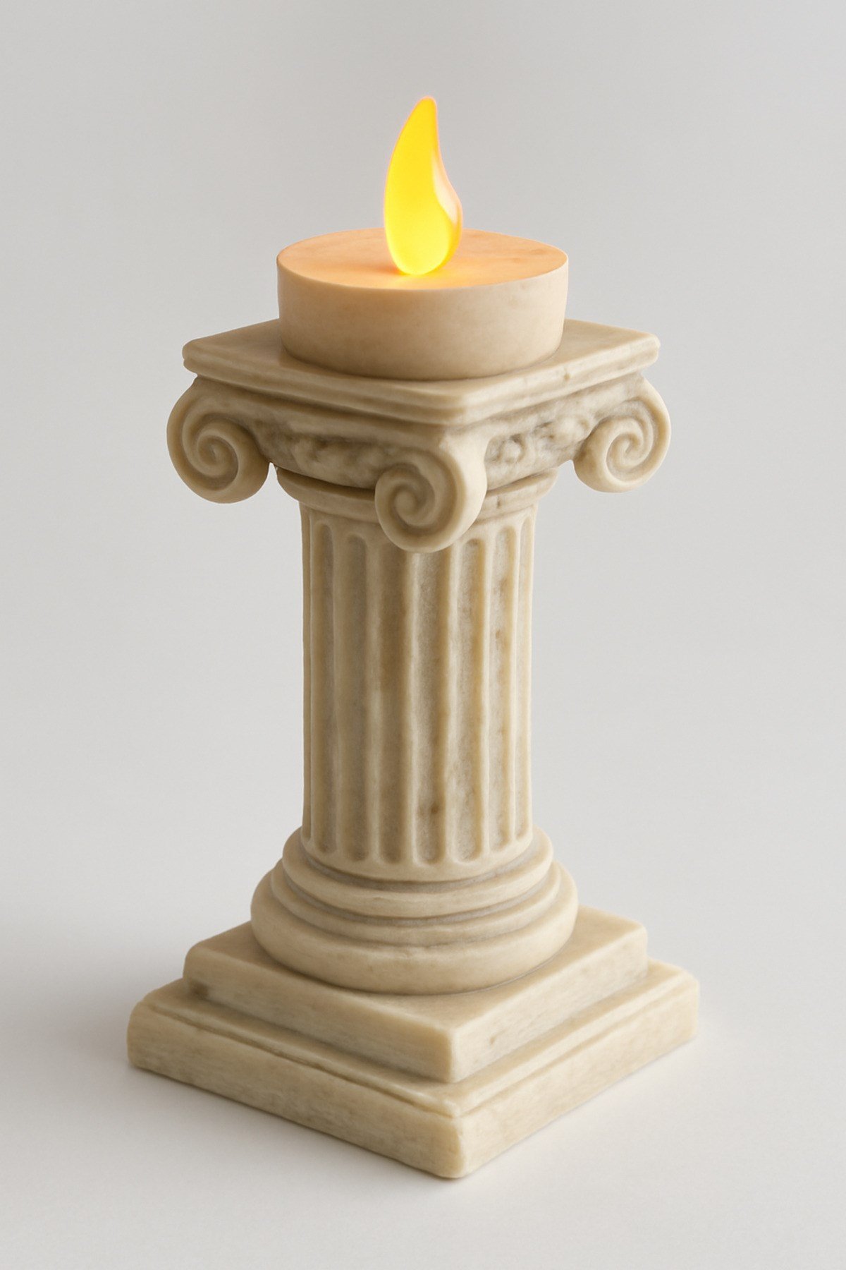 Dekoratif Aydınlatma Mumluk Floranstin Sütun Mumluk Plastiktir. Tea Light Mum Dahildir.