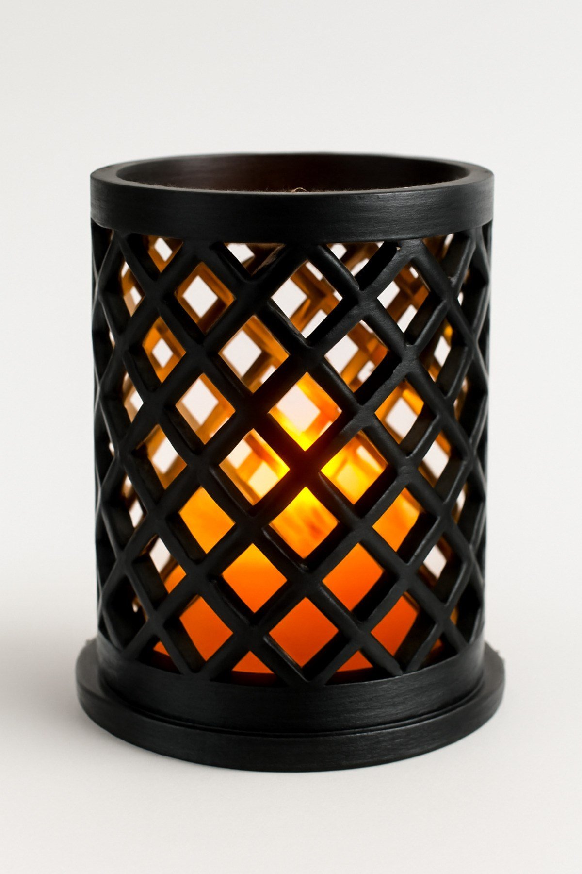 Dekoratif Aydınlatma Mumluk Geometrik Kafes Mumluk Plastiktir. Tea Light Mum Dahildir.