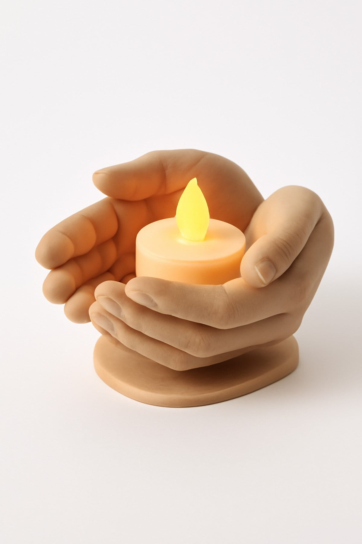 Dekoratif Aydınlatma Mumluk Heykel Kase Mumluk Plastiktir. Tea Light Mum Dahildir.