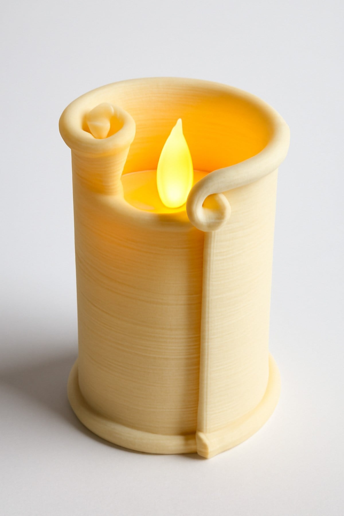 Dekoratif Aydınlatma Mumluk Kıvrımlı Kağıt Mumluk Plastiktir. Tea Light Mum Dahildir.