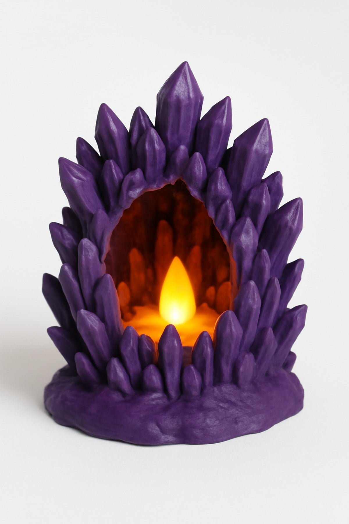 Dekoratif Aydınlatma Mumluk Kristal Mağara Mumluk Plastiktir. Tea Light Mum Dahildir.