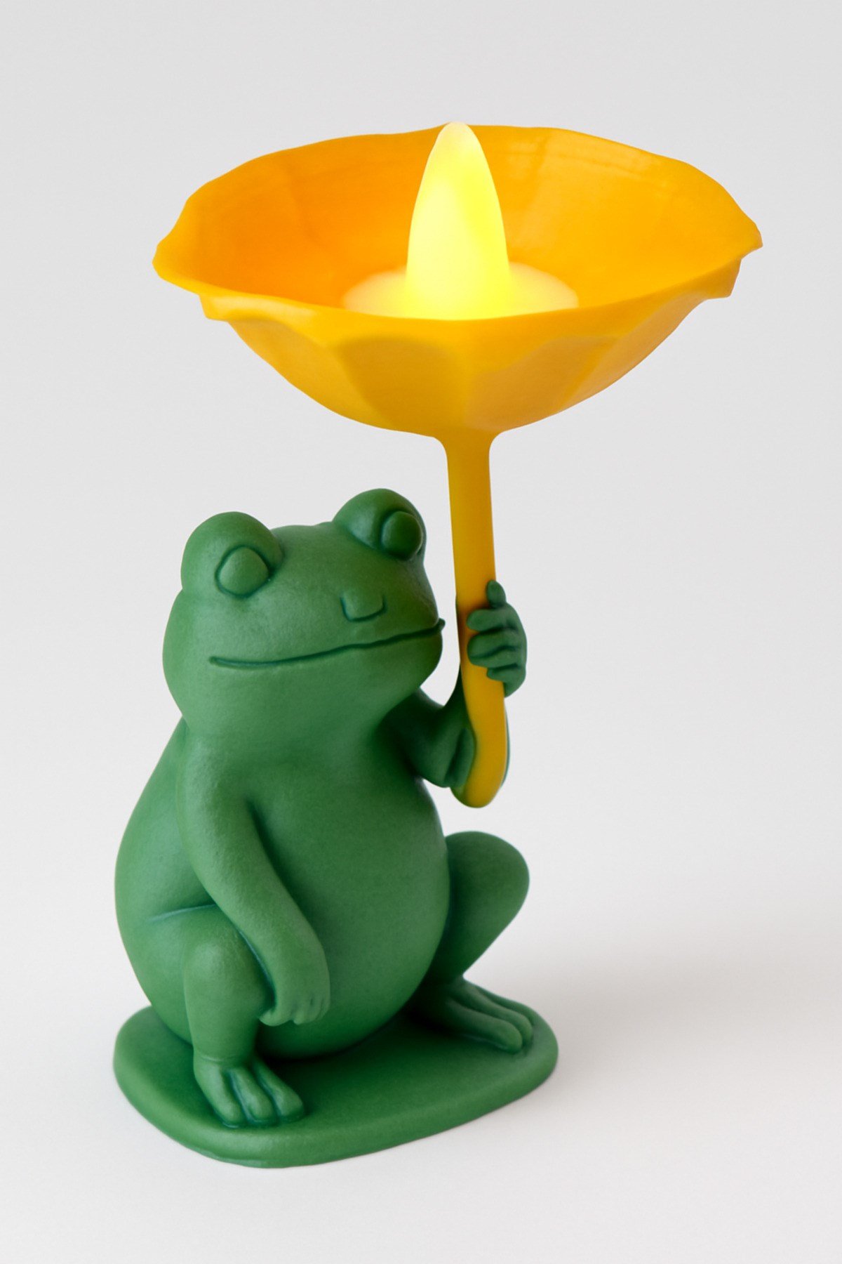 Dekoratif Aydınlatma Mumluk Kurbağa Şemsiye Mumluk Plastiktir. Tea Light Mum Dahildir.