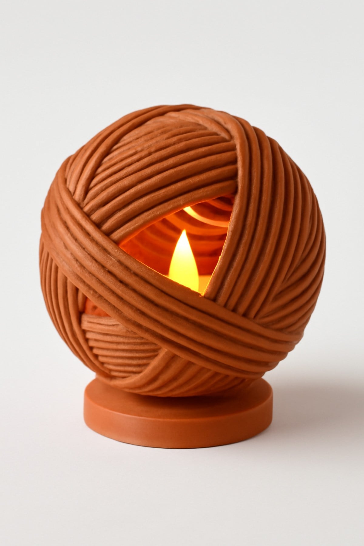 Dekoratif Aydınlatma Mumluk Lif Top Mumluk Plastiktir. Tea Light Mum Dahildir.