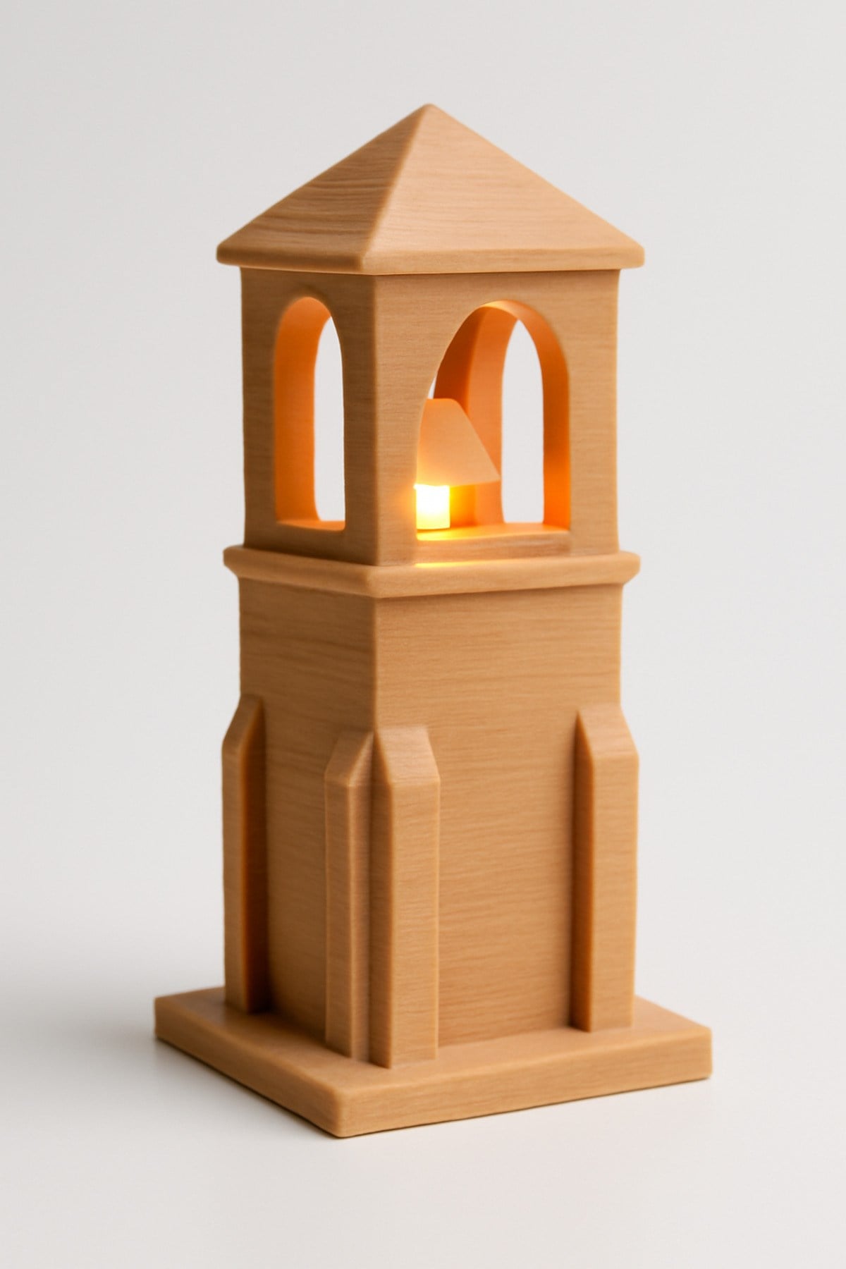 Dekoratif Aydınlatma Mumluk Manastır Kulesi Lamba Plastiktir. Tea Light Mum Dahildir.