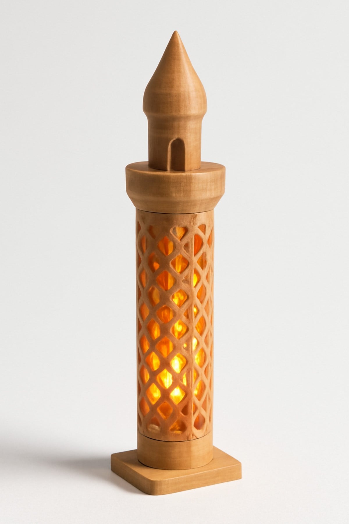 Dekoratif Aydınlatma Mumluk Minare Mumluk Plastiktir. Tea Light Mum Dahildir.