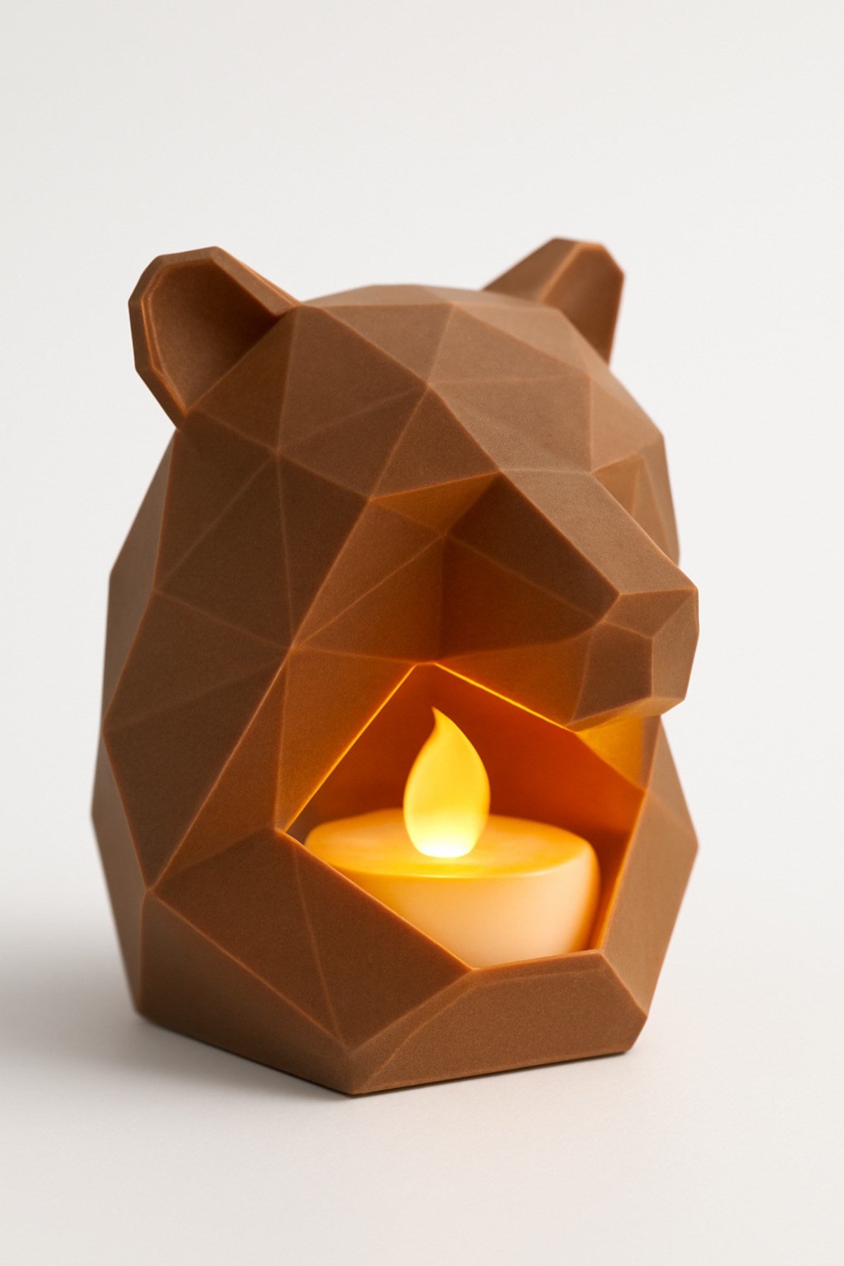 Dekoratif Aydınlatma Mumluk Origami Ayı Mumluk Plastiktir. Tea Light Mum Dahildir.